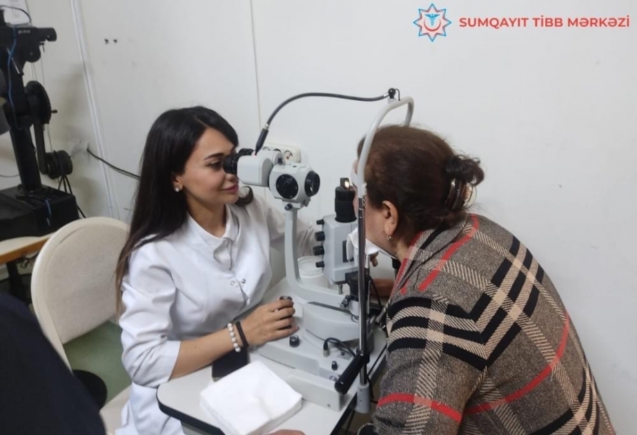 Sumqayıtda tibbi aksiya zamanı 120-dən çox vətəndaş oftalmoloji müayinədən keçib