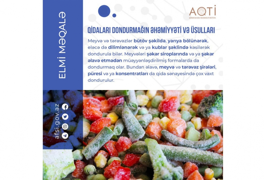 Qidaları dondurmağın əhəmiyyəti və üsulları