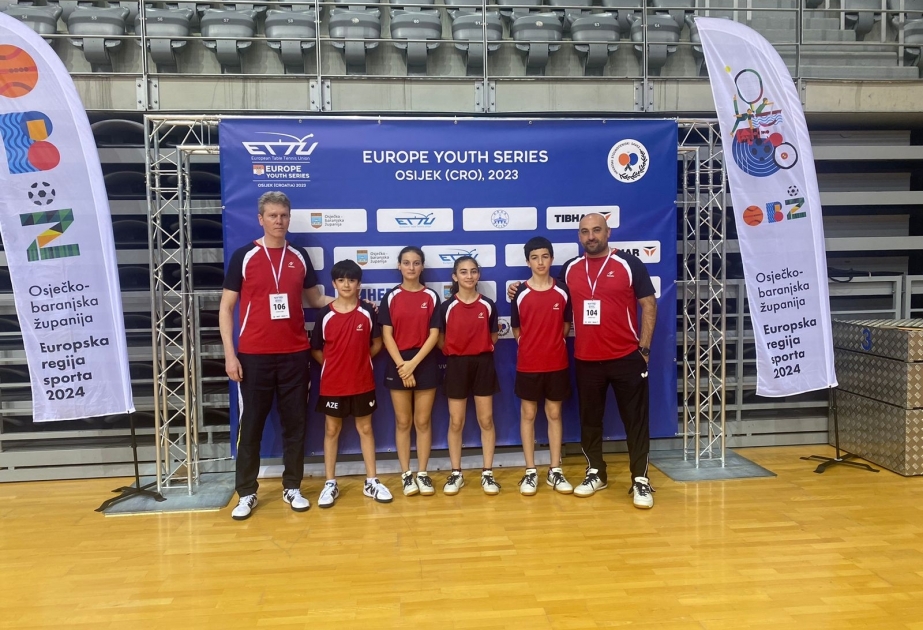Los jugadores de tenis de mesa sub-13 de Azerbaiyán alcanzan la final del Abierto de Croacia de las Series Juveniles Europeas 2023