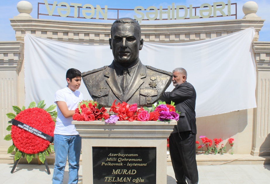 Sabirabadda Milli Qəhrəman Murad Mirzəyevin büstünün açılışı olub
