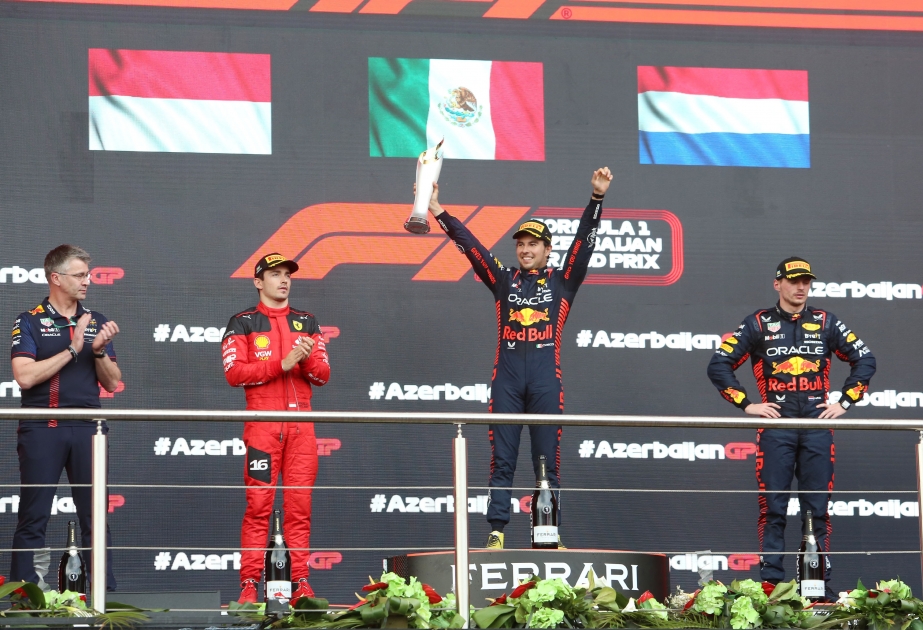 Formula 1 Azərbaycan Qran-Prisinin qalibləri mükafatlandırılıb