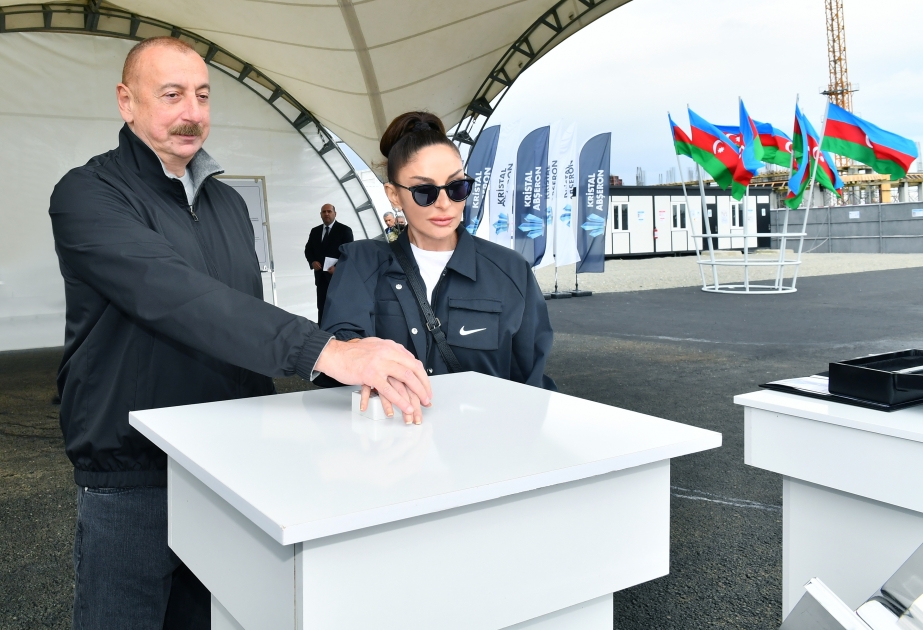 President Ilham Aliyev and First Lady Mehriban Aliyeva attended groundbreaking ceremony for Aghdam Mugham Center VIDEO