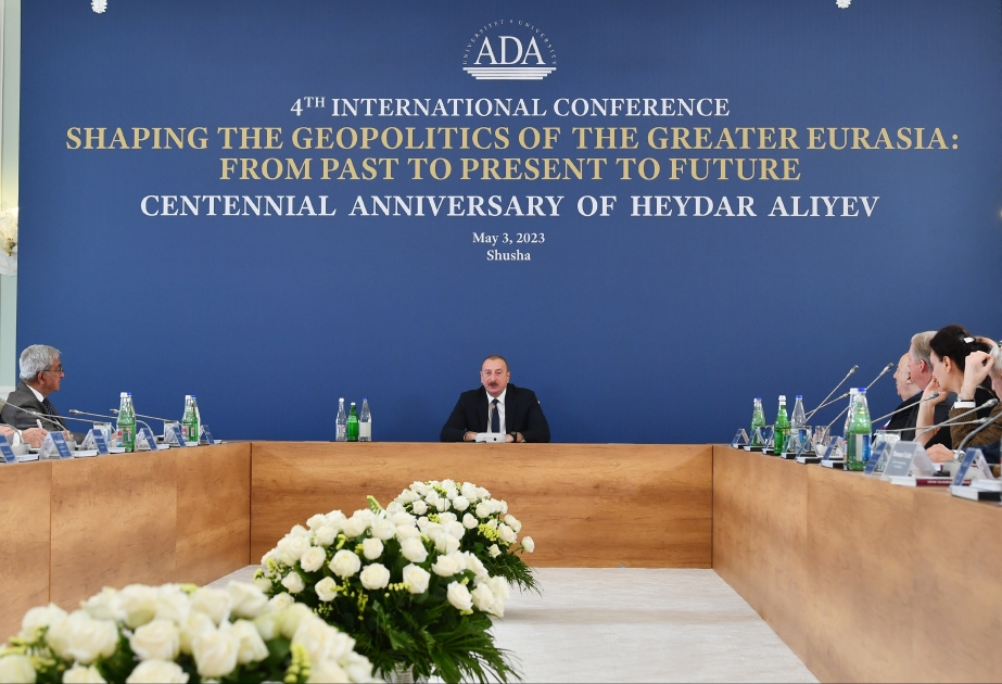 Prezident İlham Əliyev Şuşada “Böyük Avrasiya geosiyasətinin formalaşması: keçmişdən bu günə və gələcəyə” mövzusunda beynəlxalq konfransda iştirak edib YENİLƏNİB-2 VİDEO