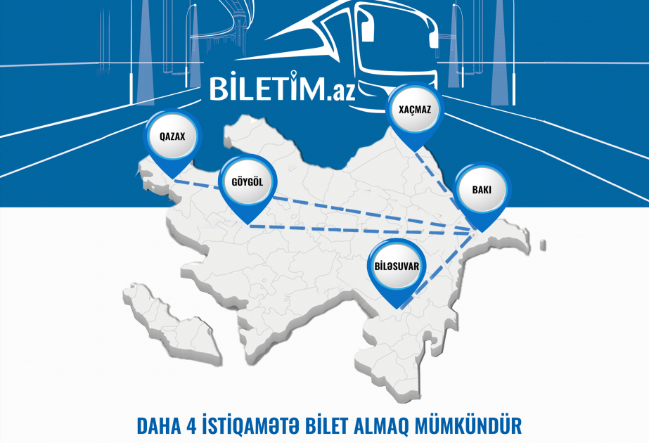 Daha 4 istiqamət üzrə “biletim.az” portalından onlayn bilet almaq mümkün oldu