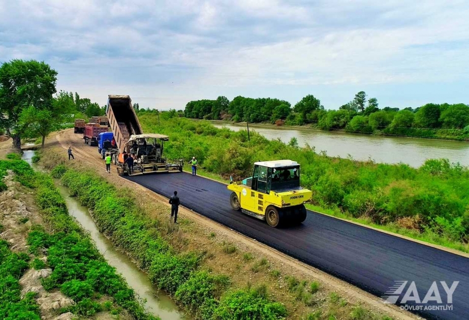 İmişli rayonunda uzunluğu 43,5 kilometr olan yollar yenidən qurulur VİDEO