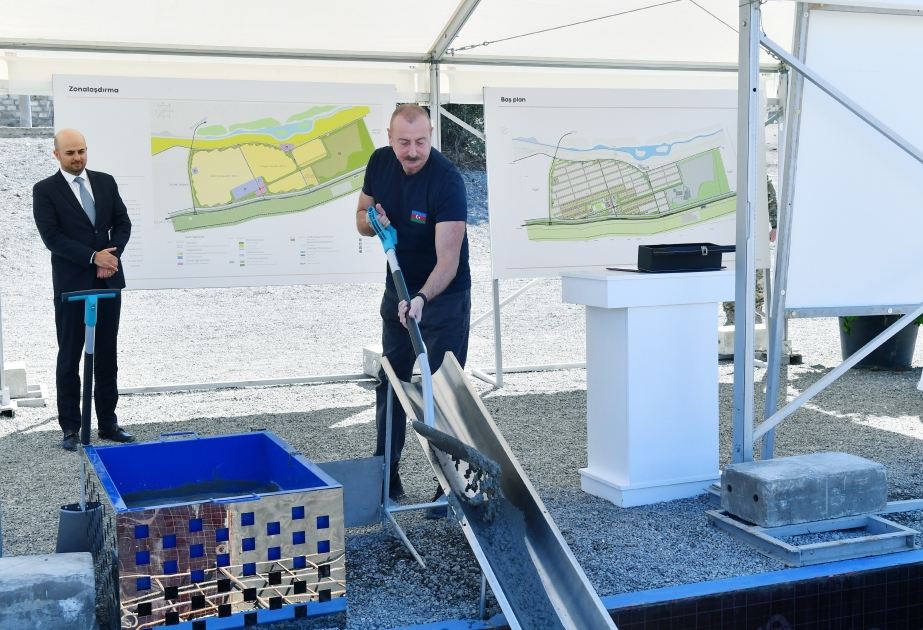 Foundation stone was laid for Mahruzlu village of Gubadli district VIDEO