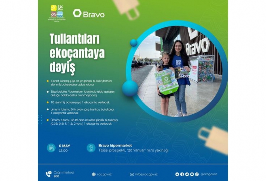 Növbəti “Tullantıları ekoçantaya dəyiş” aksiyası keçiriləcək