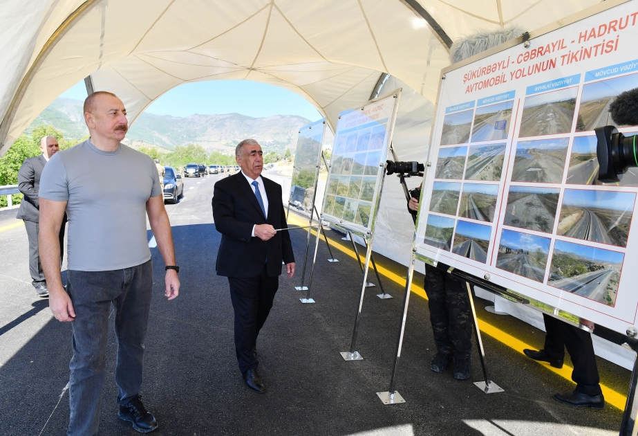 8.2-km section of the Shukurbayli-Jabrayil-Hadrut highway was inaugurated VIDEO
