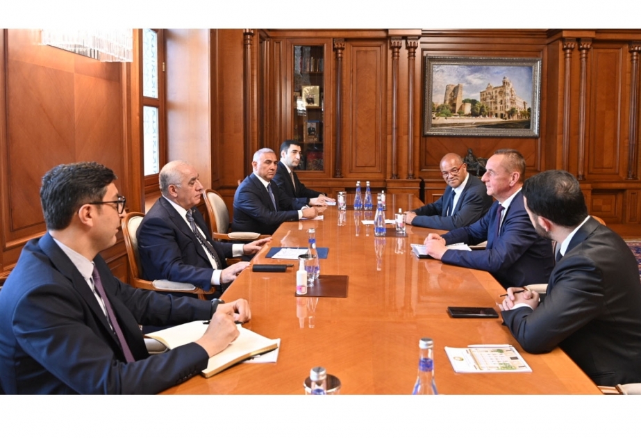 Premierminister Ali Asadov trifft den Präsidenten von International Canoe Federation und European Canoe Association