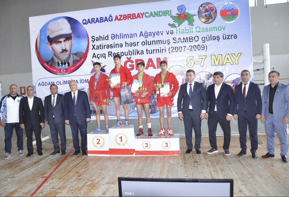 Ağdamda sambo güləşi üzrə açıq respublika turnirinə yekun vurulub