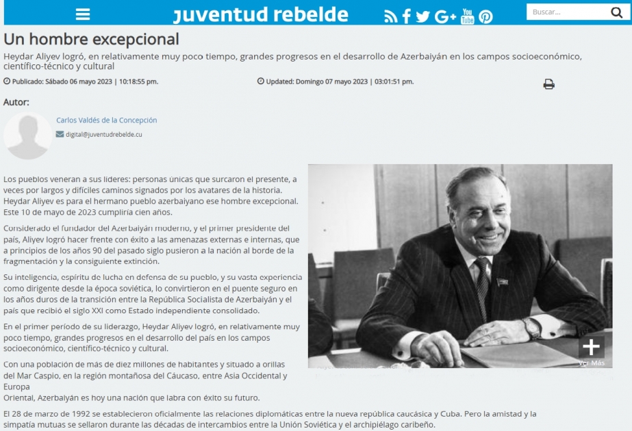 Juventud rebelde: “Un hombre excepcional”