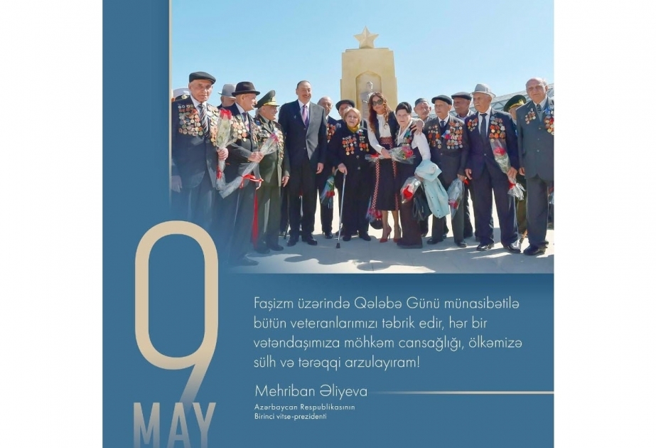 La première vice-présidente Mehriban Aliyeva partage une publication à l’occasion du jour de la victoire sur le fascisme