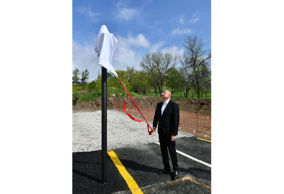 El letrero de la calle Ataturk fue inaugurado en Shusha