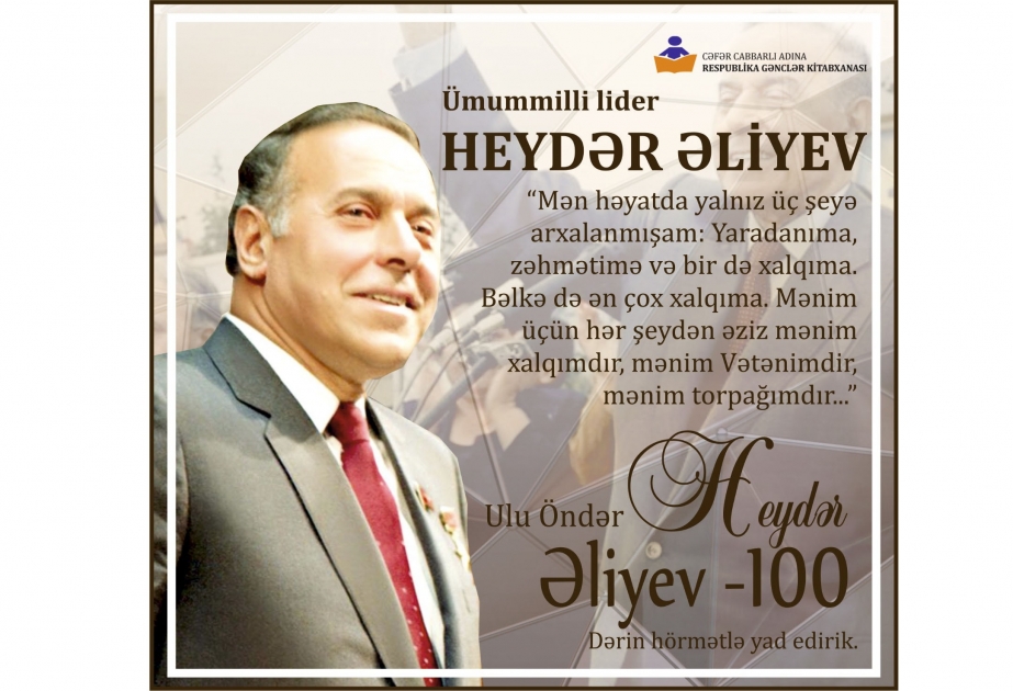 Gənclər Kitabxanasında “Tarix yaradan şəxsiyyət – Heydər Əliyev 100” layihəsi çərçivəsində tədbirlər davam edir