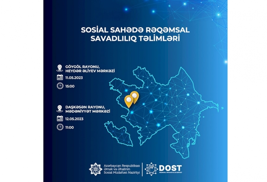 Göygöl və Daşkəsəndə sosial sahə üzrə rəqəmsal savadlılıq təlimləri keçiriləcək