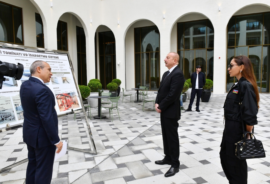 President Ilham Aliyev and First Lady Mehriban Aliyeva attended inauguration of Shusha Hotel-Congress Central Complex VIDEO