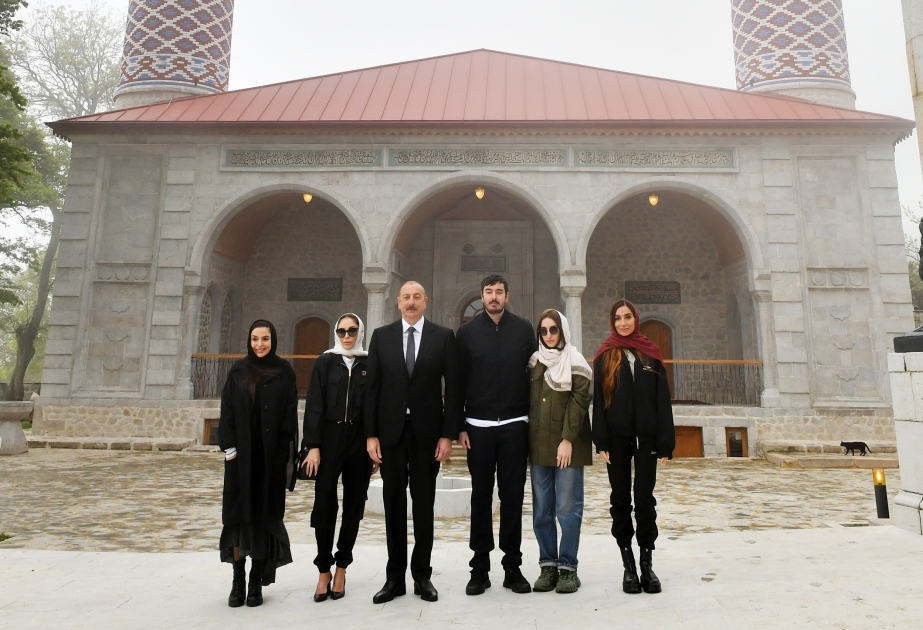 Yukhari Govhar Agha Mosque opened after reconstruction and restoration in Shusha VIDEO