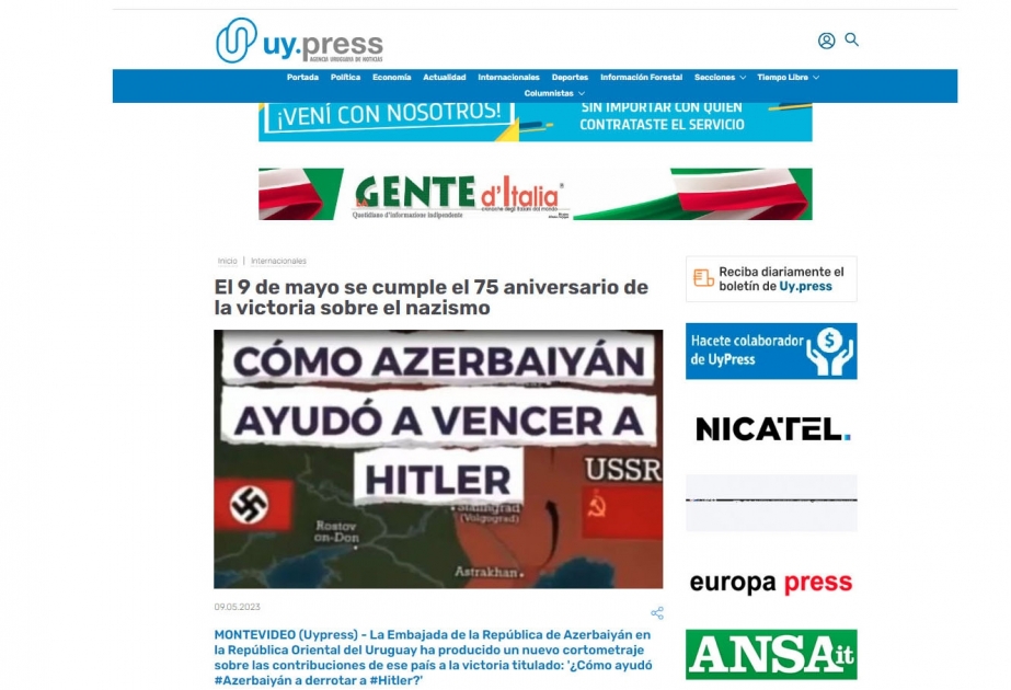 UYPRESS comparte un cortometraje sobre la contribución de Azerbaiyán en la Segunda Guerra Mundial