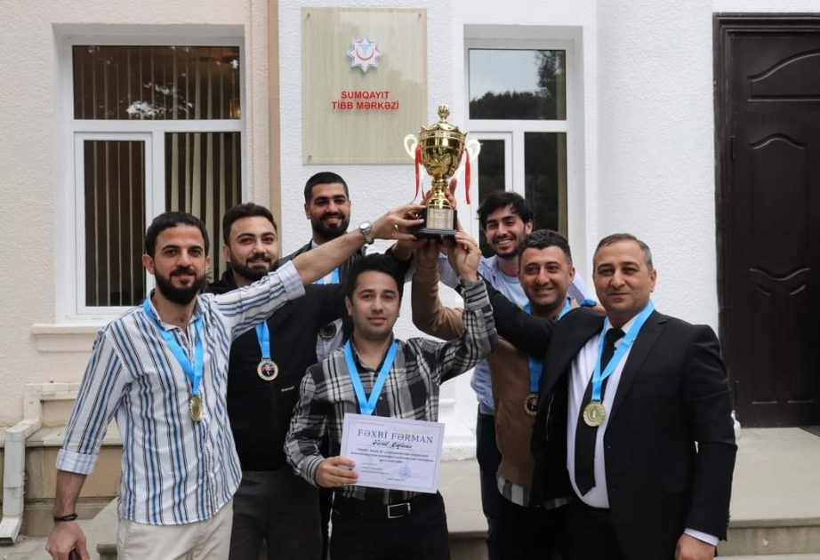Sumqayıt Tibb Mərkəzinin keçirdiyi minifutbol turnirinin qalibi məlum olub