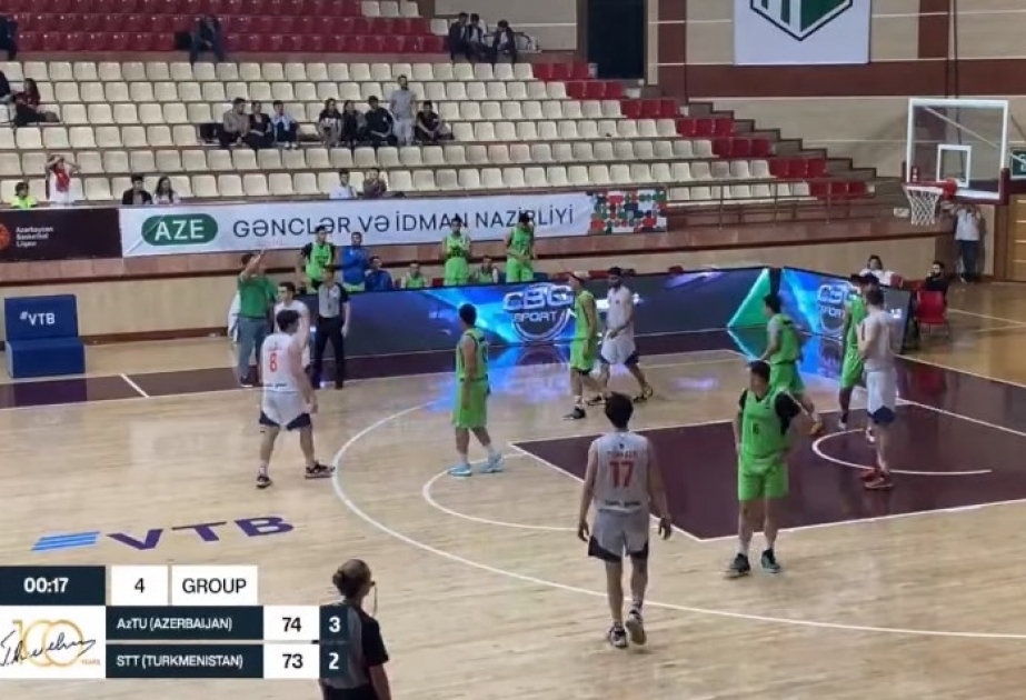 AzTU basketbol komandası Türkmənistan təmsilçilərinə qalib gəldi