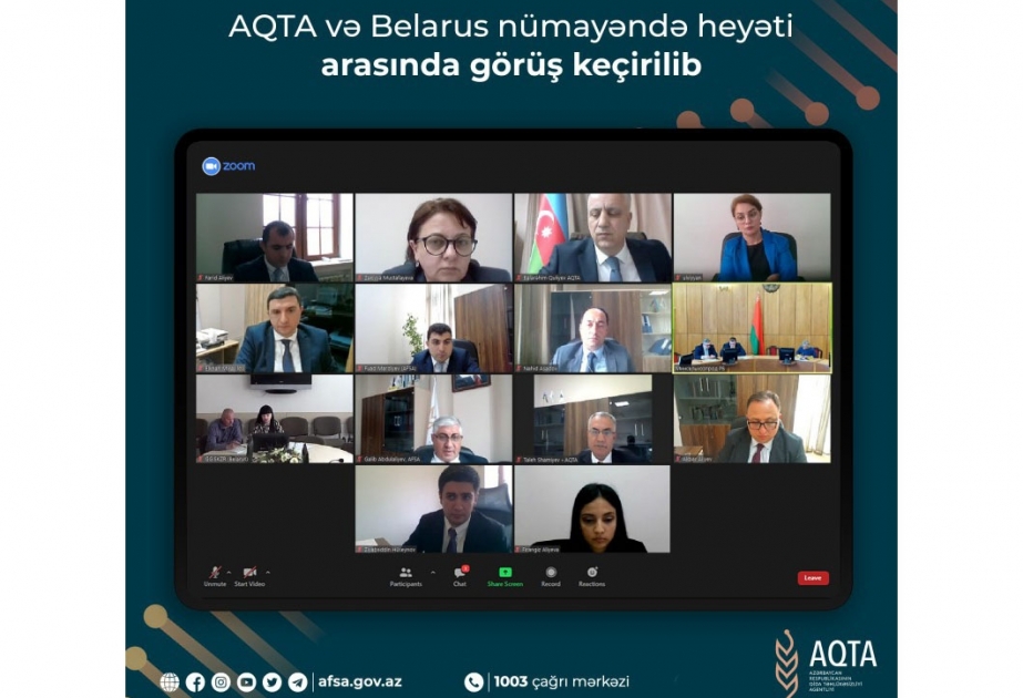 AQTA və Belarus nümayəndələri arasında bitkiçilik məhsullarının idxal-ixrac əməliyyatlarına dair fikir mübadiləsi aparılıb