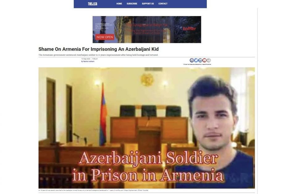 Kanada mətbuatı: Azərbaycanlı gənci azadlıqdan məhrum edən Ermənistana ar olsun!