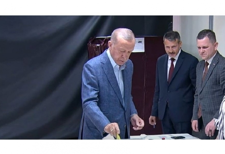Turkish president votes in presidential, parliamentary elections