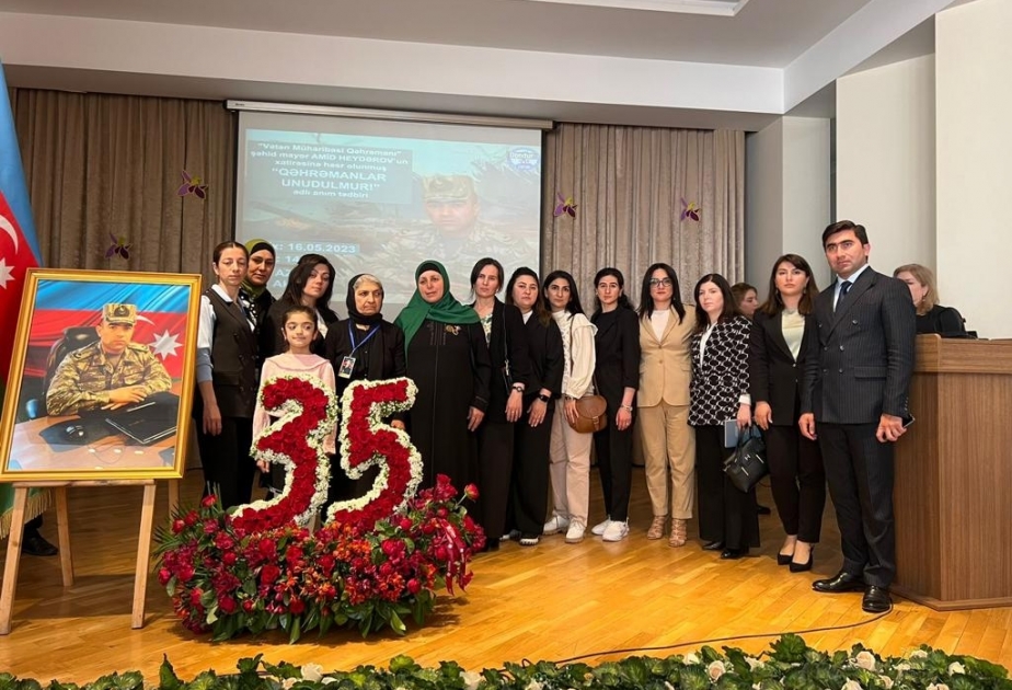 Şəhid mayor Amid Heydərovun xatirəsinə həsr olunan “Qəhrəmanlar unudulmur” adlı tədbir keçirilib