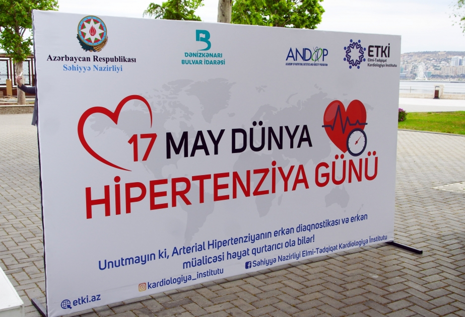 Ümumdünya Arterial Hipertoniya ilə Mübarizə Günü ilə əlaqədar keçirilən aksiyada əcnəbi vətəndaşlar da iştirak ediblər