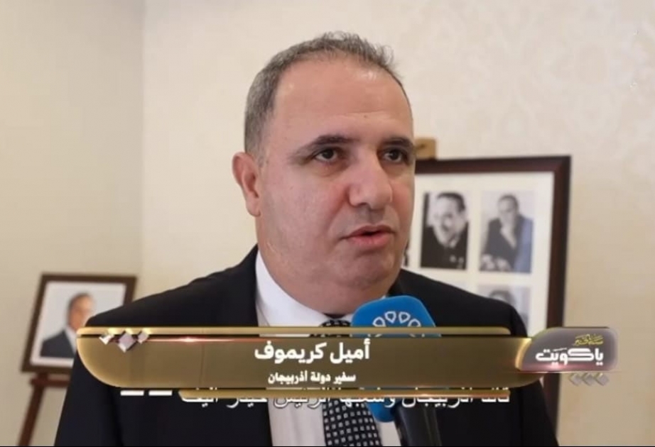 Azərbaycanın səfiri Ulu Öndərin 100 illiyi ilə bağlı Küveyt Dövlət Televiziyasına müsahibə verib