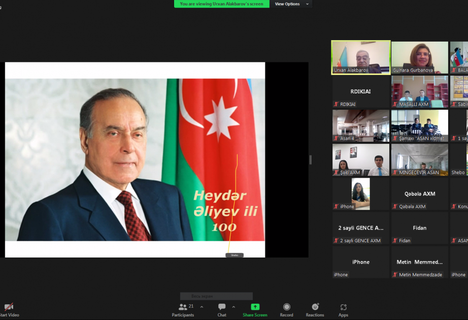 “Dövlət idarəçiliyində Heydər Əliyev fenomeni və müasir Azərbaycanın davamlı inklüziv inkişafı”- təlim