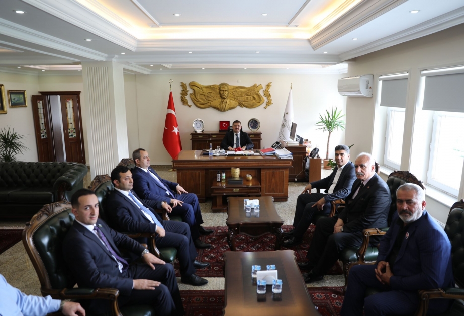 Adil Əliyevin rəhbərlik etdiyi nümayəndə heyəti İğdır valisi ilə görüşüb