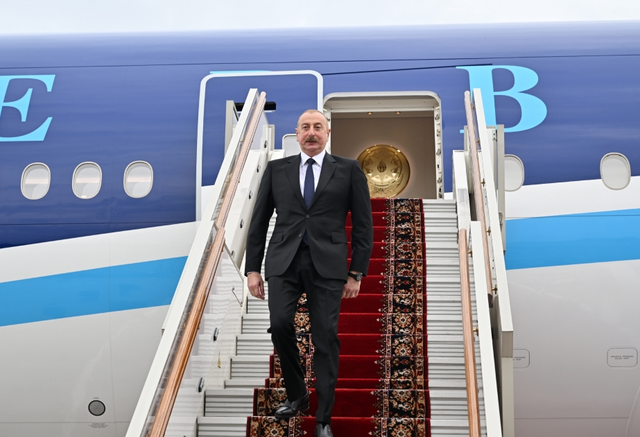 President of Azerbaijan Ilham Aliyev arrived in Russia for working visit VIDEO