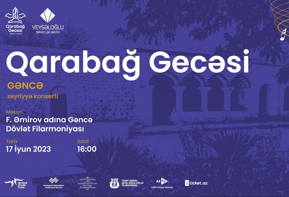 “Qarabağ gecəsi” xeyriyyə konserti bu dəfə Gəncədə təşkil olunacaq
