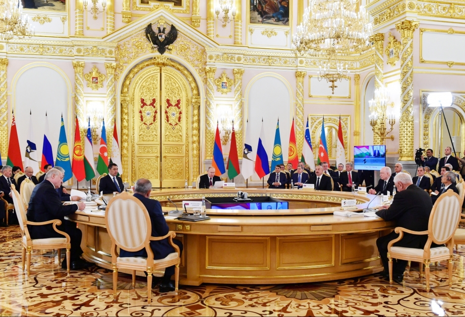 President Ilham Aliyev participated in expanded meeting of Supreme Eurasian Economic Council in Moscow VIDEO
