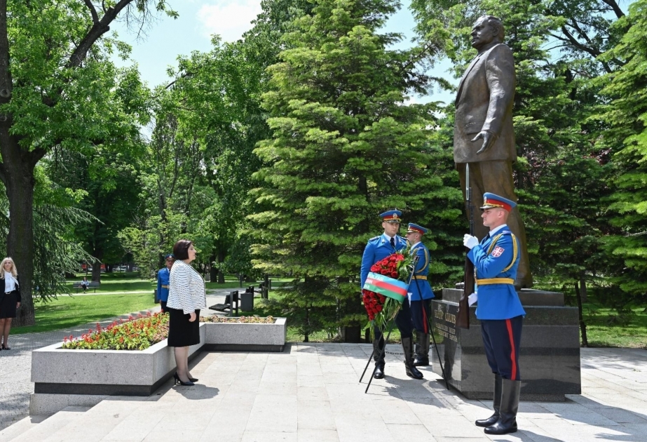 Председатель Милли Меджлиса посетила памятник общенациональному лидеру в Белграде