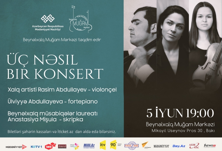 Muğam Mərkəzində musiqili axşam - “Üç nəsil bir konsert”