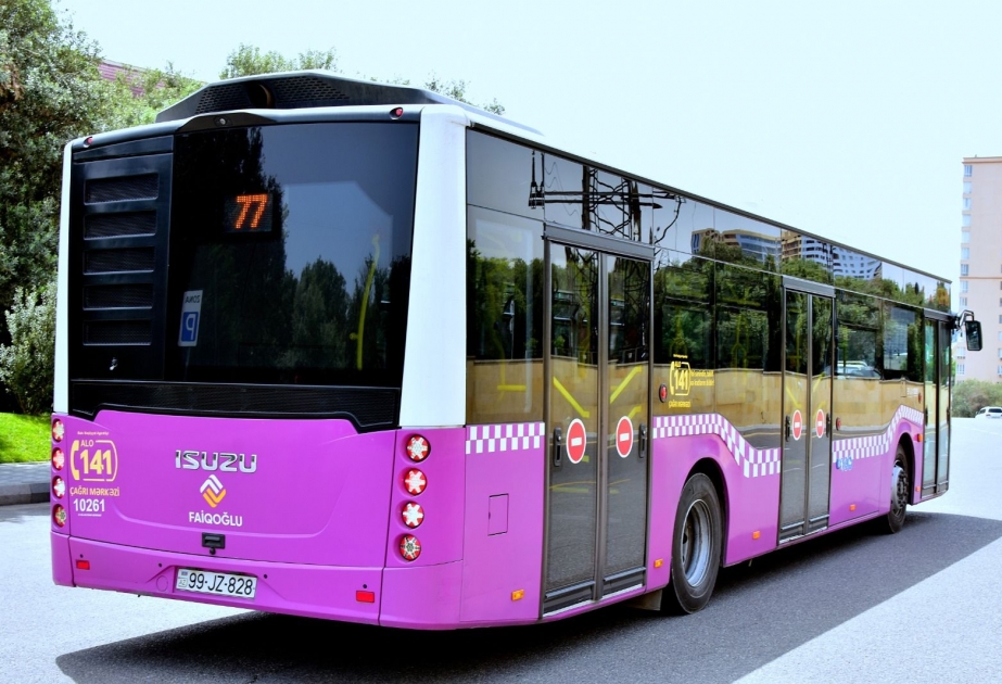 Yetmiş yeddi nömrəli marşrut xəttində 12 metrlik avtobuslar fəaliyyət göstərəcək