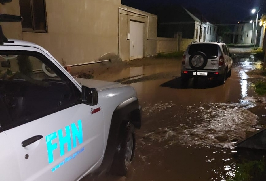 Naxçıvanın Sədərək rayonunda güclü yağış səbəbindən bəzi fərdi yaşayış evlərinə su dolub