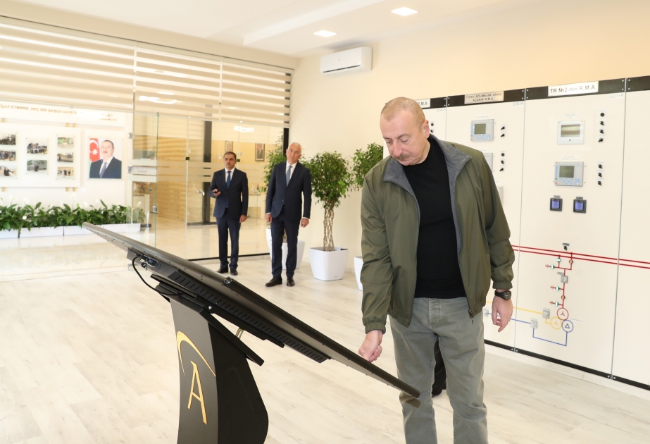 Президент Ильхам Алиев принял участие в открытии подстанции «Горчу» в Лачинском районе ВИДЕО