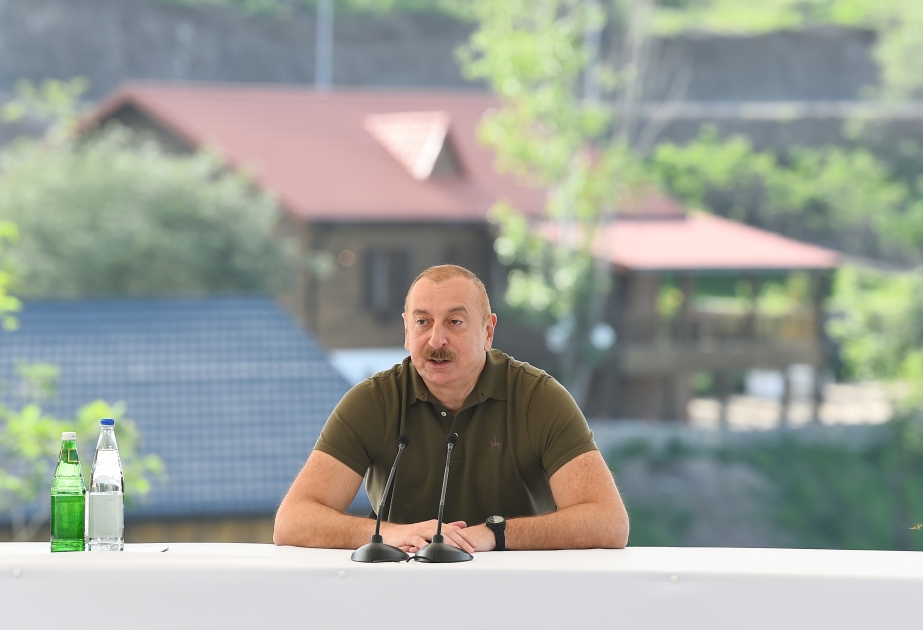 President of Azerbaijan: The border checkpoint established on the border should be a lesson for the Armenians living in Karabakh region