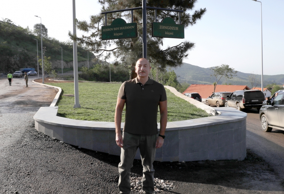 Laçın şəhərində Xosrov bəy Sultanov və Zəngəzur küçələrinin kəsişməsində lövhələrin açılışı olub VİDEO