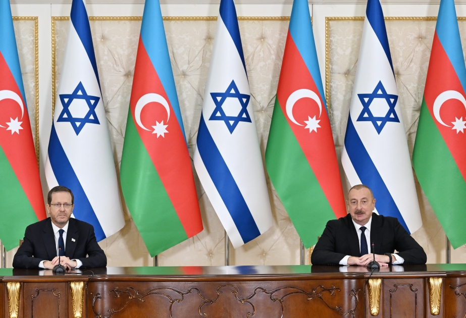 Presidents of Azerbaijan and Israel made press statements VIDEO