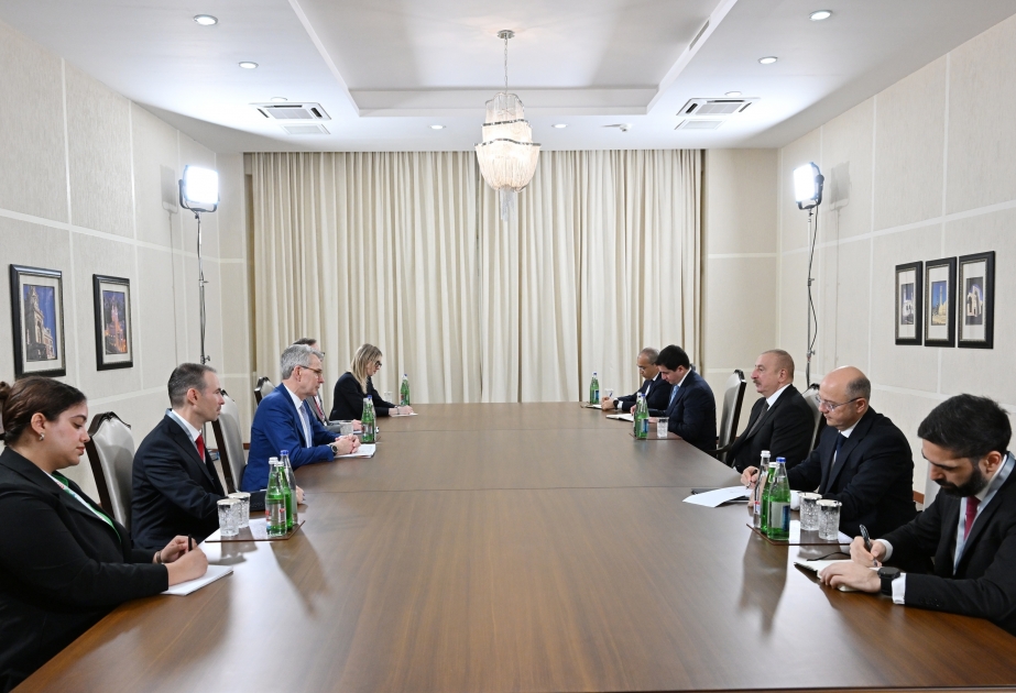 阿塞拜疆总统伊利哈姆·阿利耶夫接见美国负责能源资源的助理国务卿