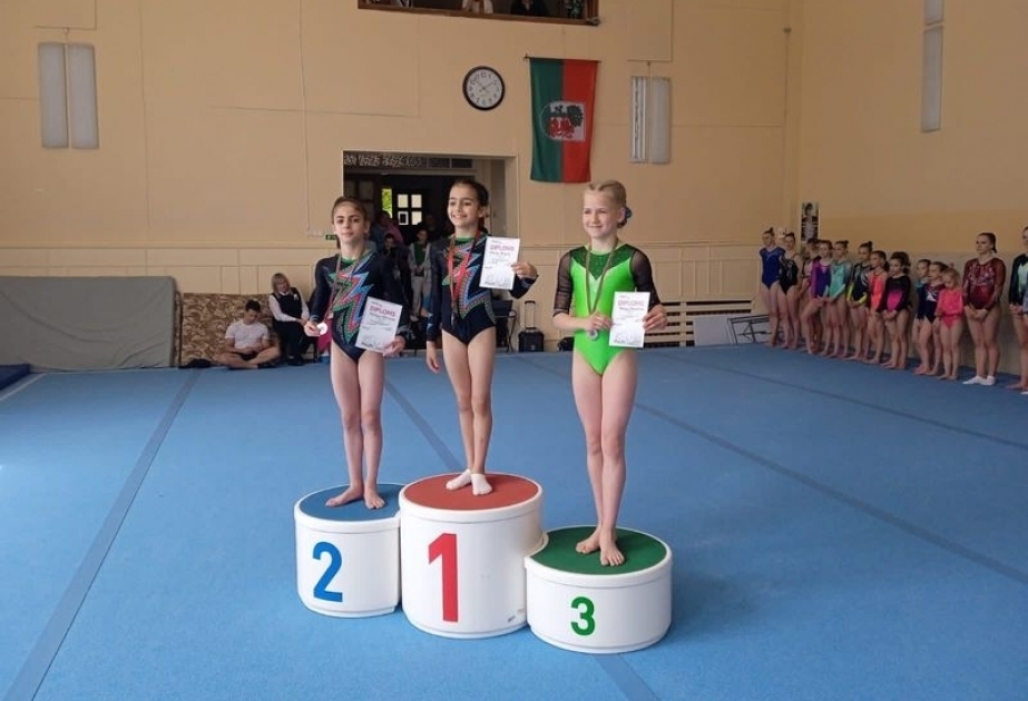 Azerbaijani artistic gymnasts bring home four medals from Latvia