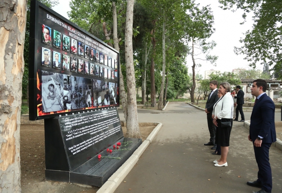 Latvian Charge d'Affaires in Azerbaijan views traces of Ganja terror attack