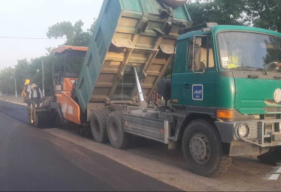 Bakı-Şamaxı-Yevlax avtomobil yolunda təmir işləri aparılır
