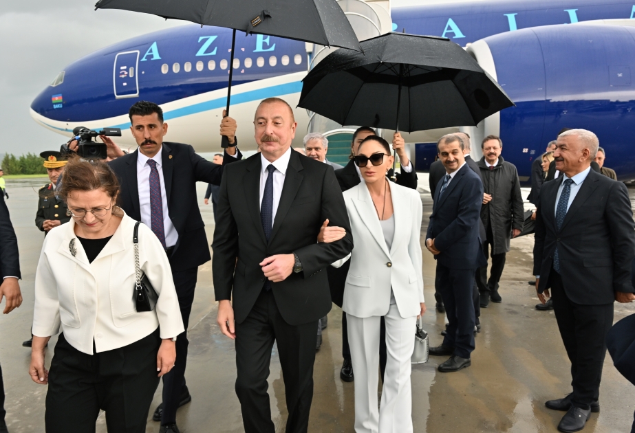 President of Azerbaijan Ilham Aliyev and First Lady Mehriban Aliyeva arrived in Türkiye for working visit VIDEO