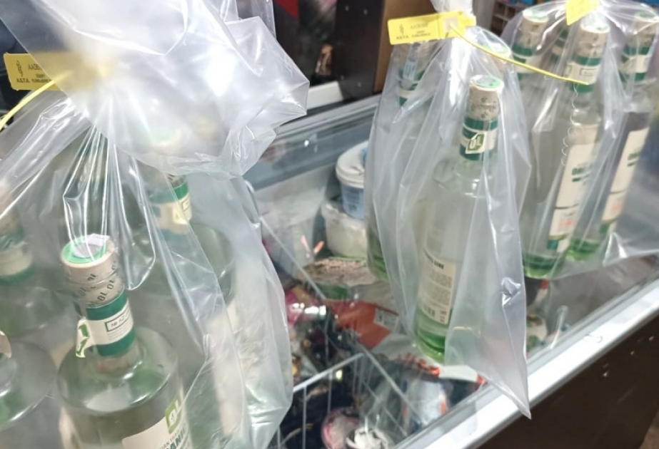 Goranboyda iki marketdə saxta alkoqollu içkilər aşkar edilib