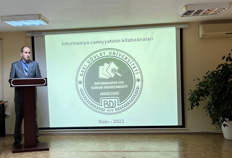 BDU-da “İnformasiya cəmiyyəti və kitabxanalar” mövzusunda müzakirələr aparılıb